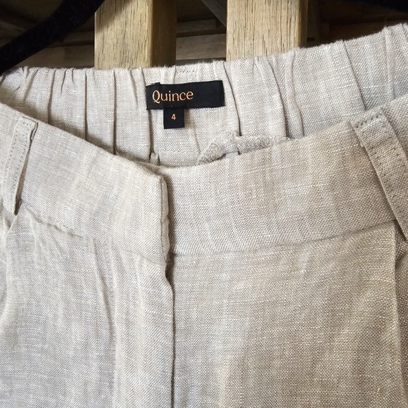 Quince Natural Linen Wide Leg Trouser Size M - Picture 5 of 9